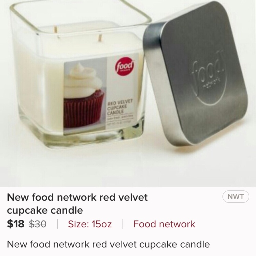 New red velvet cupcake candle